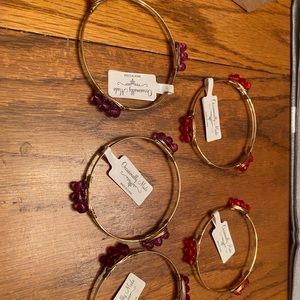 Collection of 5 Occasionally Made bangle bracelets- brand new